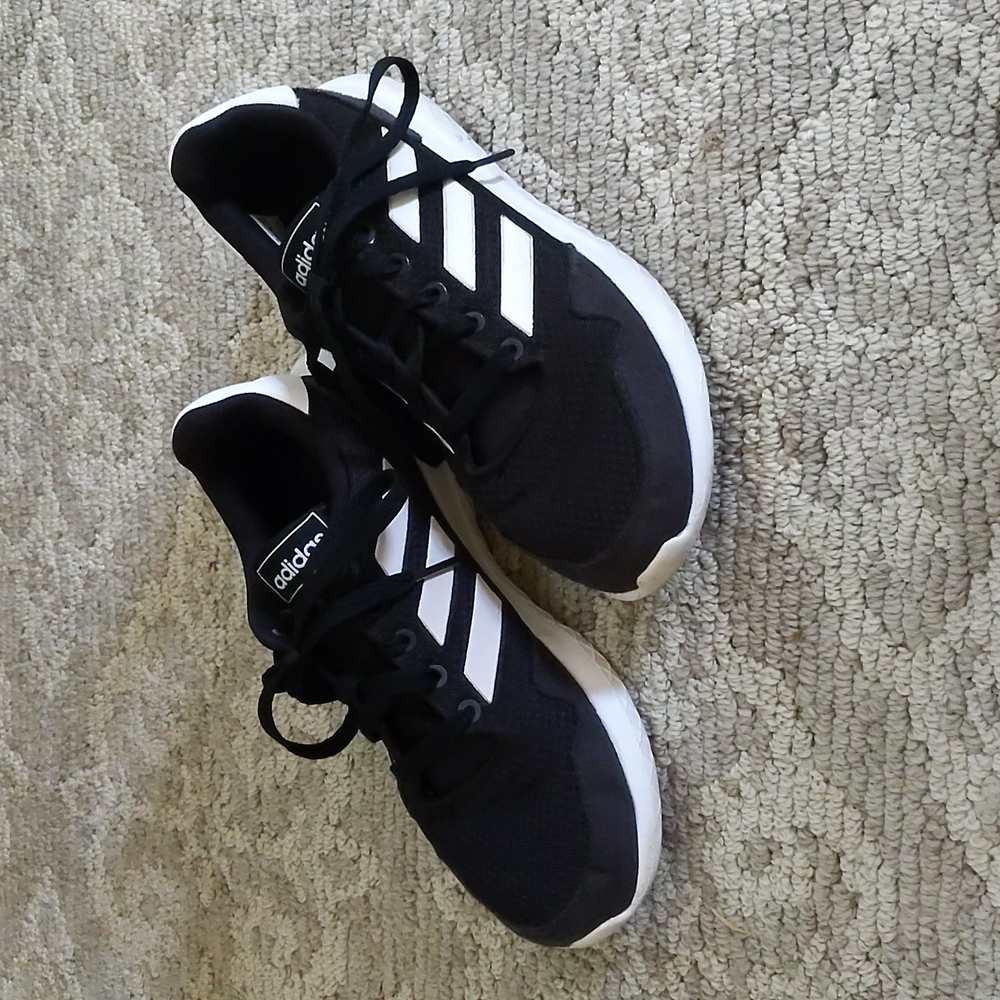 Black Adidas Cloudfoam Athletic Running Shoes Sneakers